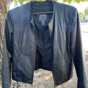 Soft leather black leather jacket
